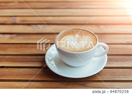 A Cup Of Coffee Latte Stock Photo, Picture and Royalty Free Image. Image  68034748.