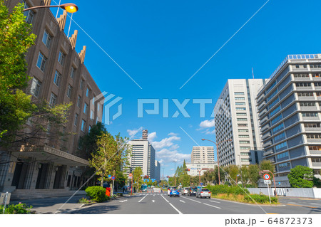 日本の東京都市景観 霞が関の官庁街などを望む 64872373
