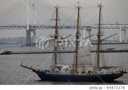 横浜港の帆船 64873278