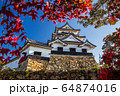 国宝　彦根城と紅葉 64874016