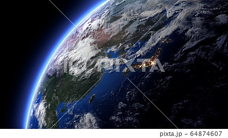 地球 宇宙 太陽 スペース 世界 ワールド グローバル 3d イラスト 背景 バックグラウンドのイラスト素材