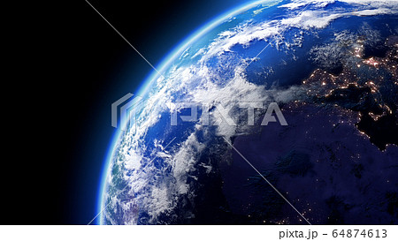 地球 宇宙 太陽 スペース 世界 ワールド グローバル 3d イラスト 背景 バックグラウンドのイラスト素材