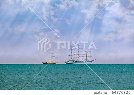 Sailing Ship in the Sea Sailing Ship in the Sea 64876320