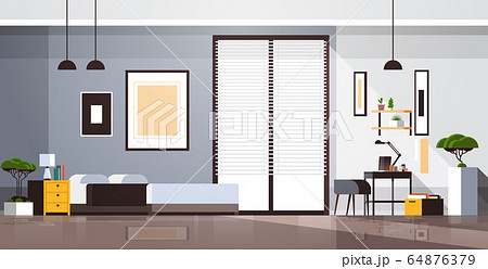 workplace cabinet in bedroom empty no people apartment interior room with furniture horizontal workplace cabinet in bedroom empty no people apartment interior room with furniture horizontal 64876379