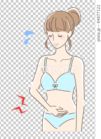 お腹が気になる女性 64877122