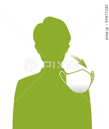 マスクを取る男性 64877382