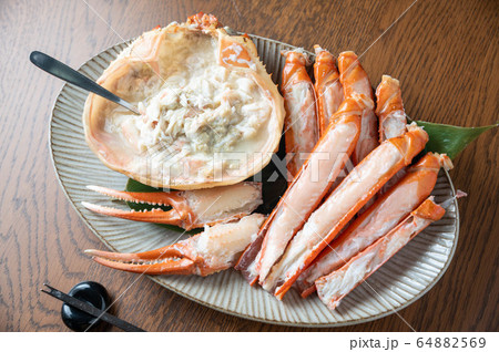 boiled and prepared snow crab in japanese style boiled and prepared snow crab in japanese style 64882569