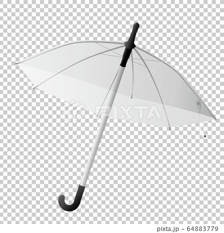 開いたビニール傘のイラスト素材