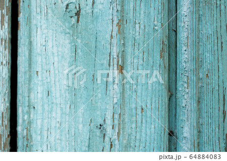 Close-up light blue wooden boards planks. Background image Close-up light blue wooden boards planks. Background image 64884083