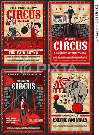 Shapito big top circus, funfair show retro posters 64886933