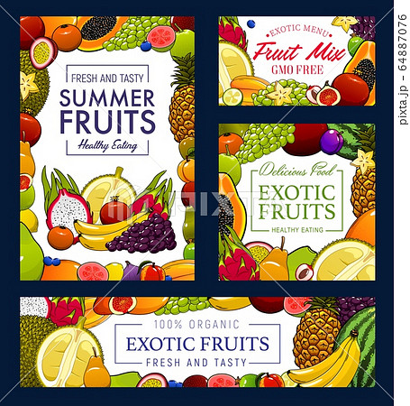 GMO free organic garden and tropic fruits harvest 64887076