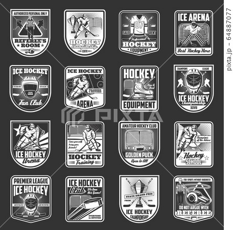 Ice hockey arena, sport cup championship badges 64887077