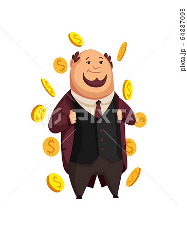 Vector cartoon rich people. Image of a funny... - Stock Illustration  [64887093] - PIXTA