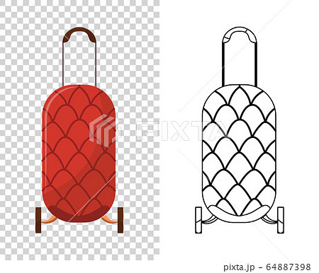 Childish cute bag for trips. Wheeled child handle travel bag. Backpack for school children, students, travelers or tourists. Fashionable bag for kids and adults 64887398