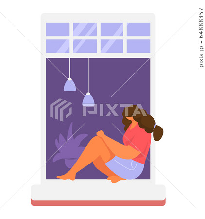Neighbors people in window vector illustration, cartoon active man woman or couple characters live in neighboring home apartments set Neighbors people in window vector illustration, cartoon active man woman or couple characters live in neighboring home apartments set 64888857
