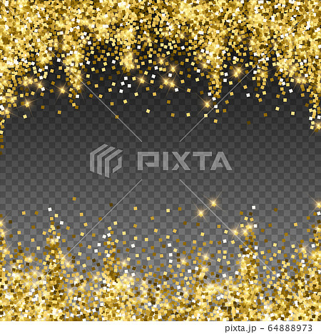 Sparkling gold luxury sparkling confetti. Scattere 64888973