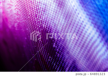 CloseUp LED blurred screen. LED soft focus CloseUp LED blurred screen. LED soft focus 64891323