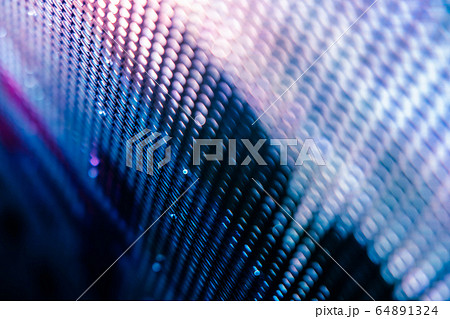 CloseUp LED blurred screen. LED soft focus 64891324