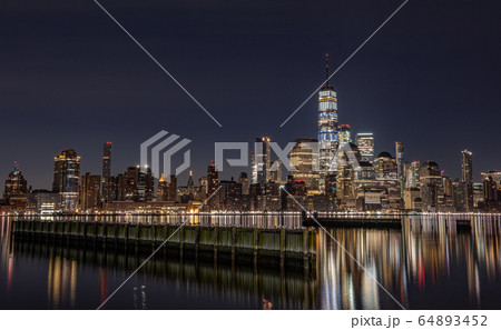 New York City Skyline at Night  64893452