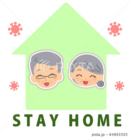 外出自粛 老夫婦 コロナウィルス 外出自粛 老夫婦 コロナウィルス 64893505