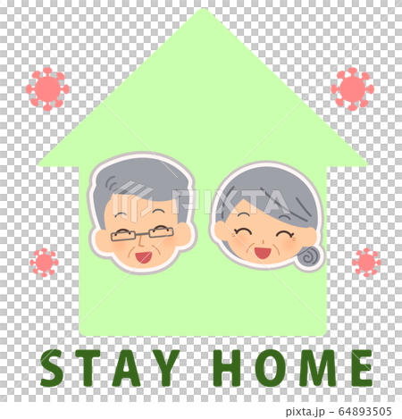 外出自粛 老夫婦 コロナウィルス 外出自粛 老夫婦 コロナウィルス 64893505