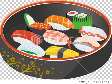 寿司オードブル 小 のイメージイラストのイラスト素材