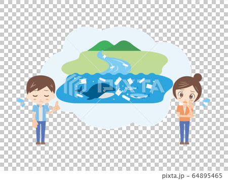 People Set_Yamakawa Sea_Plastic Garbage_Blue and Orange People Set_Yamakawa Sea_Plastic Garbage_Blue and Orange 64895465