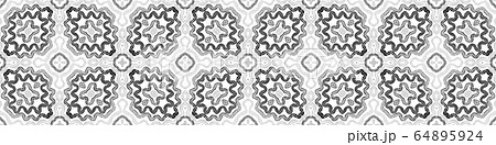 Black and white Seamless Border Scroll. Geometric  64895924