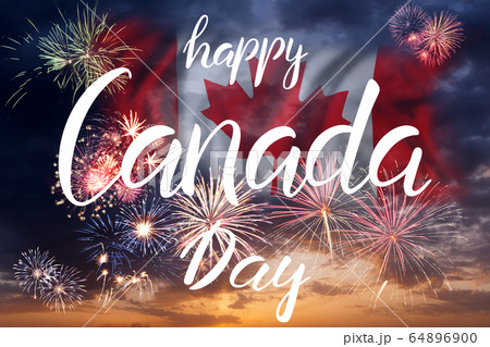 Holiday fireworks on day of Canada Holiday fireworks on day of Canada 64896900