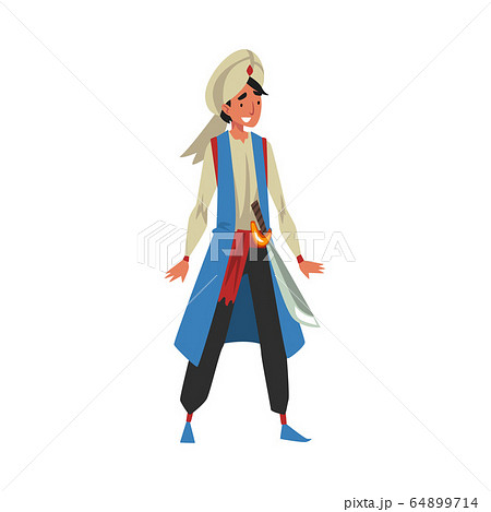 Aladdin Arab Prince Man In Oriental Costume のイラスト素材 Aladdin Arab Prince Man In Oriental Costume のイラスト素材