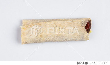pita bread on a white background 64899747
