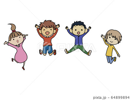 ジャンプする子ども ジャンプする子ども 64899894
