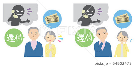 還付金詐欺に遭う高齢夫婦 還付金詐欺に遭う高齢夫婦 64902475