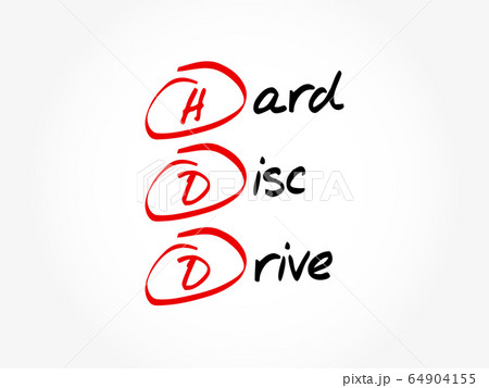HDD - Hard Disc Drive acronym 64904155