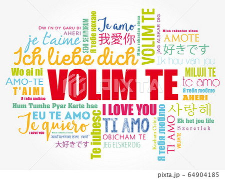 Volim te ( I Love You in Croatian) word cloud 64904185