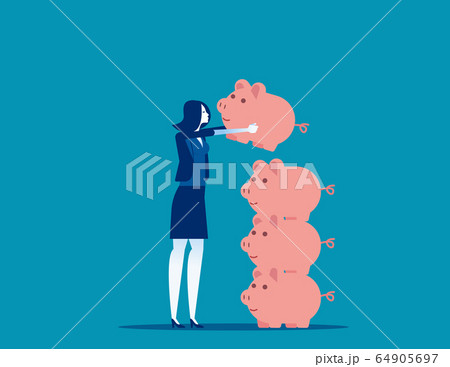Businessman saving money. Financial and economic 64905697
