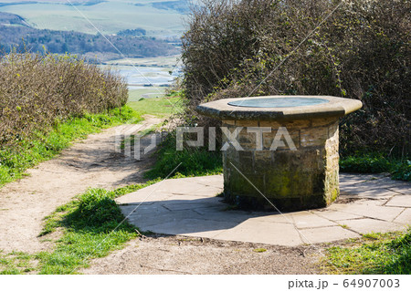 View of Cuckmere river, South Downs National Park, near Seaford and Eastbourne, Sussex View of Cuckmere river, South Downs National Park, near Seaford and Eastbourne, Sussex 64907003