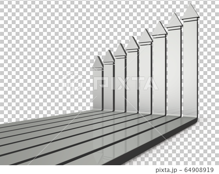 順調に成長する右肩あがりのグラフ 順調に成長する右肩あがりのグラフ 64908919