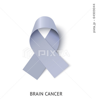 Brain cancer awareness ribbon vector realistic illustration 64909044
