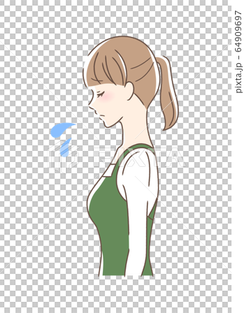 Side profile of a sad woman Side profile of a sad woman 64909697