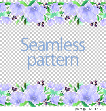 Watercolor seamless pattern of blue roses - Stock Illustration ...