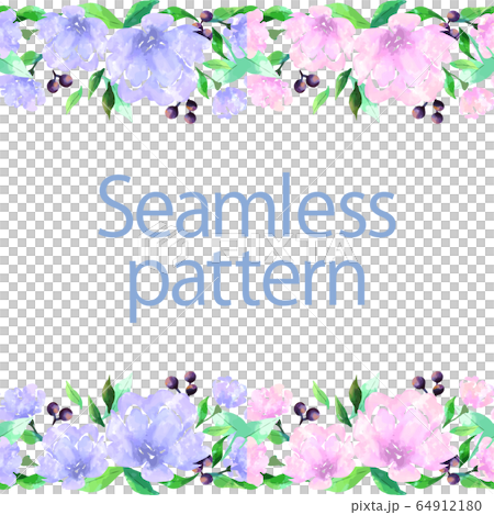 Watercolor seamless pattern of blue roses - Stock Illustration ...