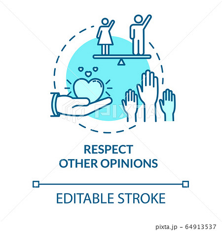 Respect Other Opinions Concept Icon Understand のイラスト素材