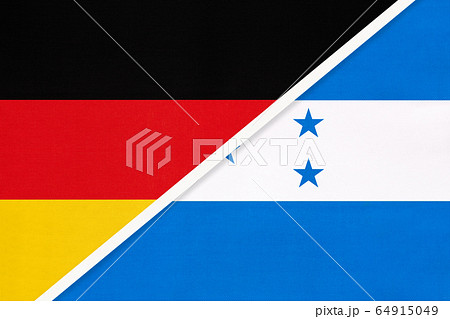 Germany vs Honduras, symbol of two national flags. 64915049