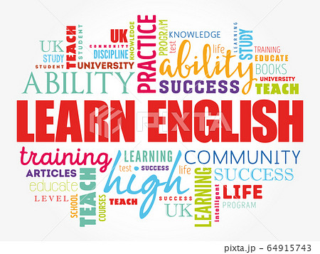 Learn English word cloud collage 64915743