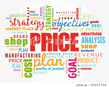 PRICE word cloud collage 64915748