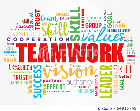 TEAMWORK word cloud collage 64915749