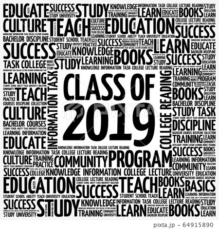 CLASS OF 2019 word cloud collage 64915890