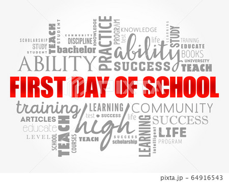 First day of school word cloud collage 64916543