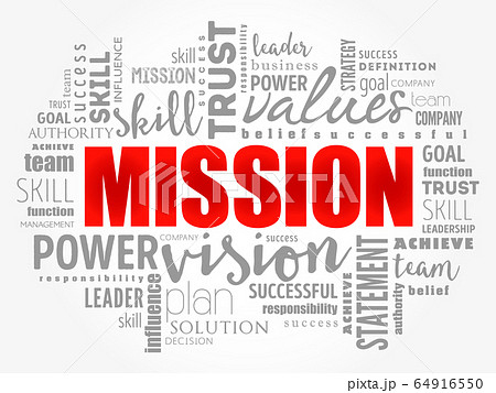 Mission Word Cloud Collageのイラスト素材